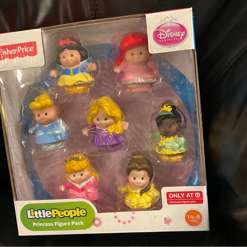 NEW Little People Disney Princess Figure Pack 7 Tiana Belle Tangled Ariel RARE
